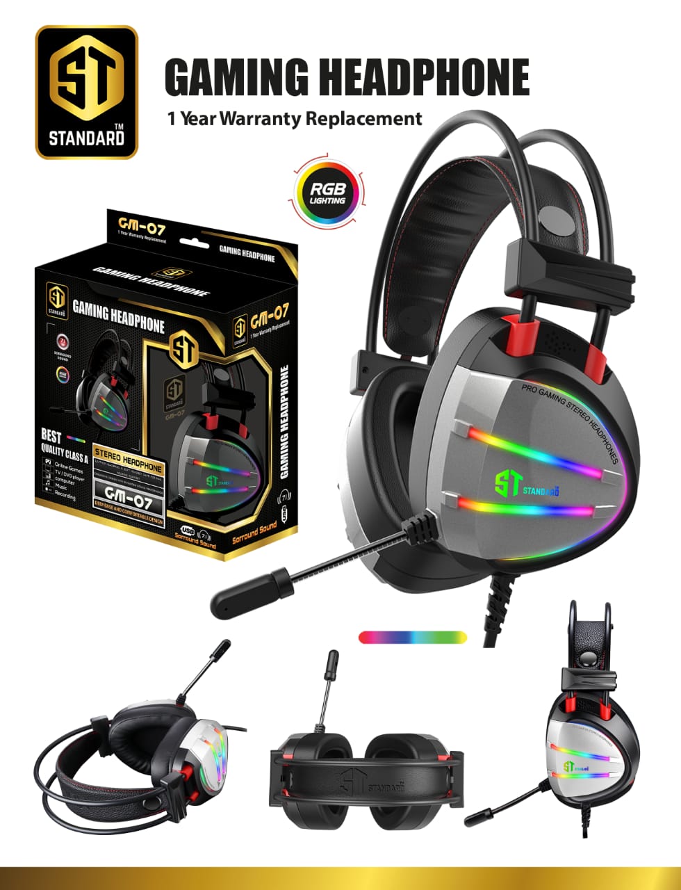 Headphone STANDARD Gaming GM-07 – Hyper Technology Mall | Buy online in  Egypt